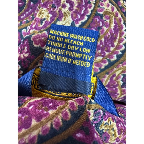 Vintage Shaver Lake Paisley Button Down Shirt Boho Hippie Cowboy Pockets Men's L - Picture 5 of 6